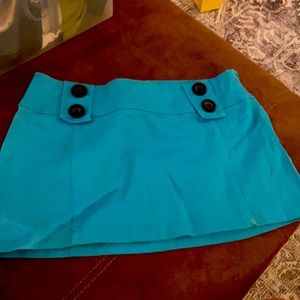 Teal mini skirt
